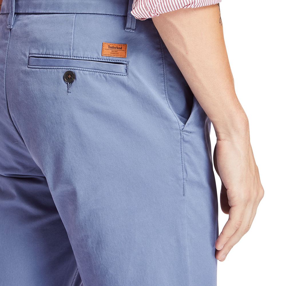 Calça Masculino - Timberland Squam Lake Straight Fit Stretch Chino - ZBQCD5401 - Azuis